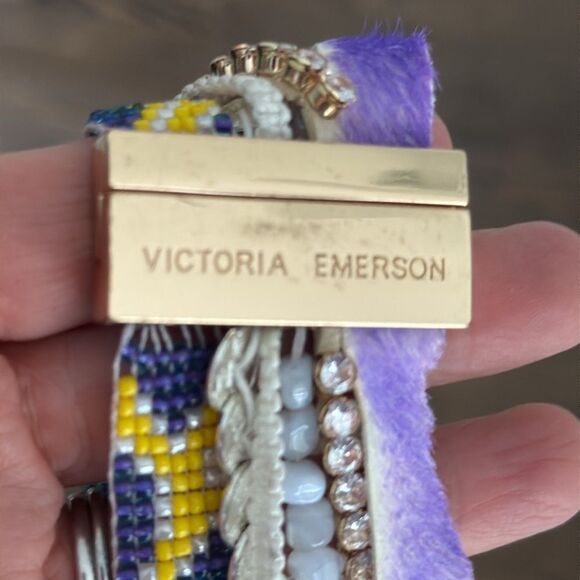 Victoria Emerson Boho Cuff Bracelet – Purple Multi-Strand Unisex Gift - Picture 4 of 8